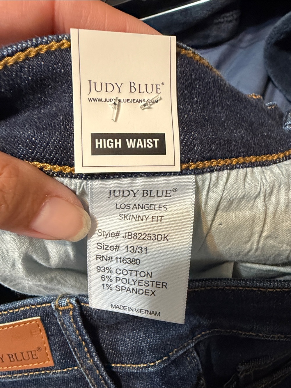 Judy Blue Deep Indigo Skinny Jeans - Picture 8 of 8